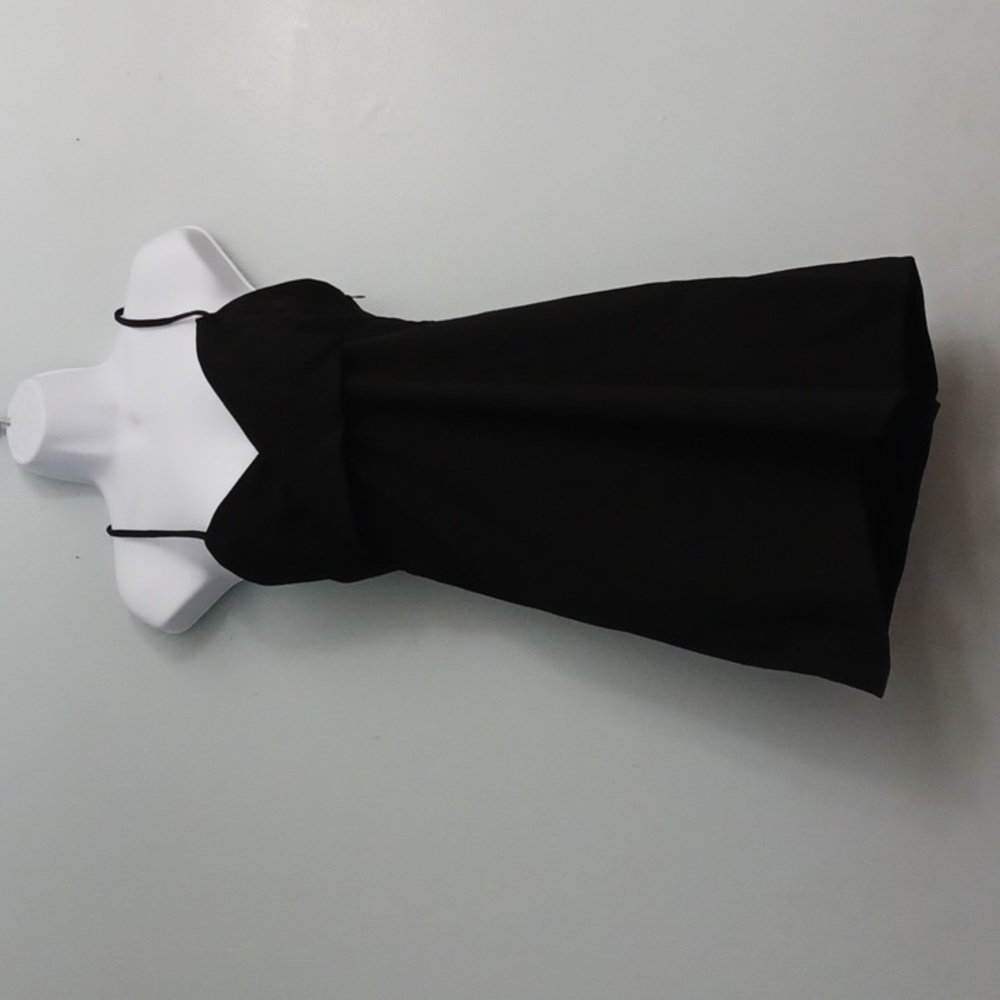 Zara size medium women's black mini dress spaghetti criss-cross strap. - Picture 3 of 17